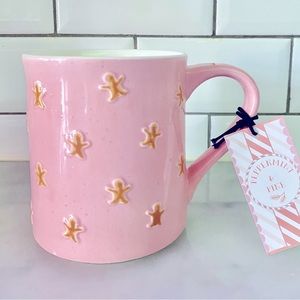 NEW! Christmas Pink Gingerbread Man Mug